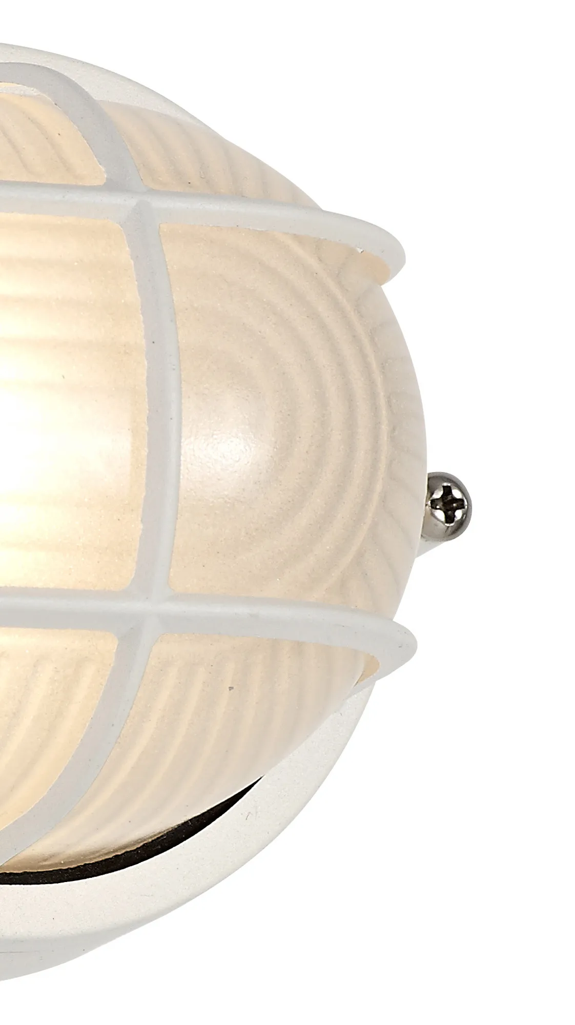 Avon Oval Wall Lamp 1 Light IP44 Outdoor White D0479  Deco Avon